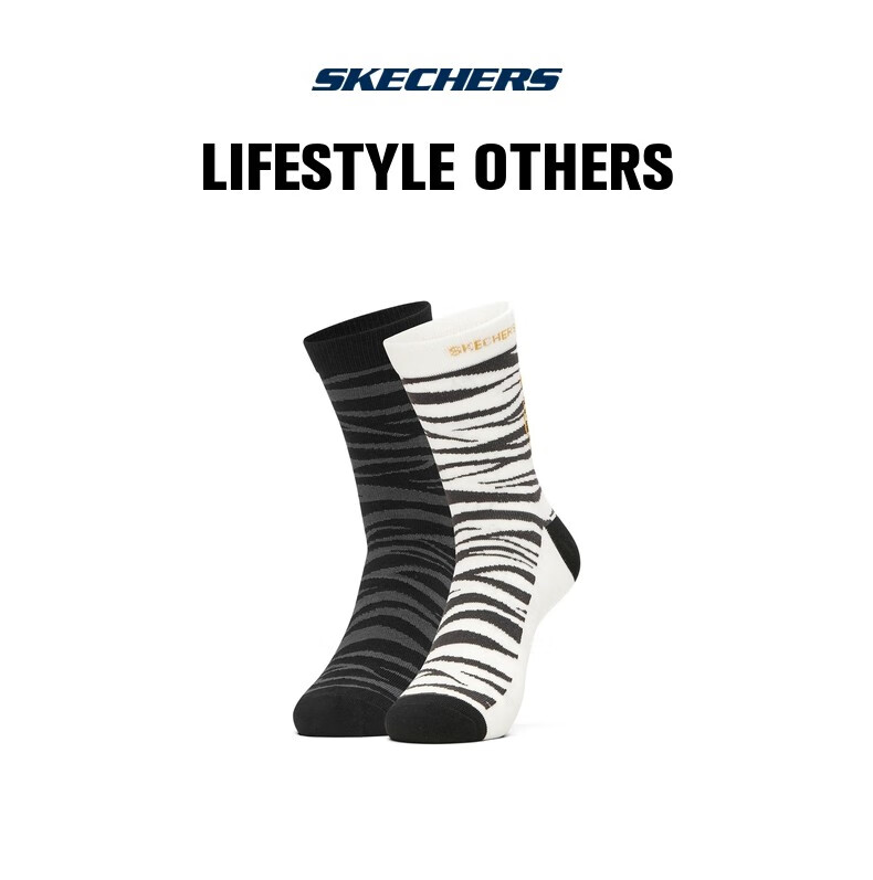 skechers斯凯奇男女中筒袜子 l122u040-021v m【图片 价格 品牌 报价