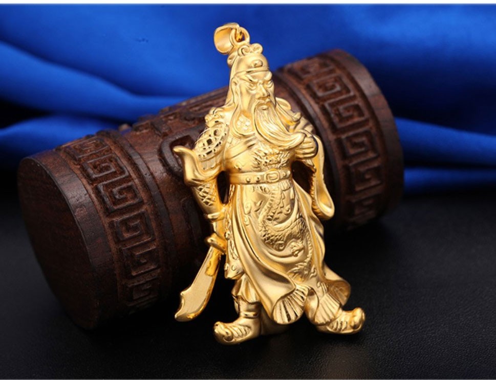 金昌祥珠宝 足金999关公黄金吊坠 黄金吊坠男款 武财神关公吊坠 送