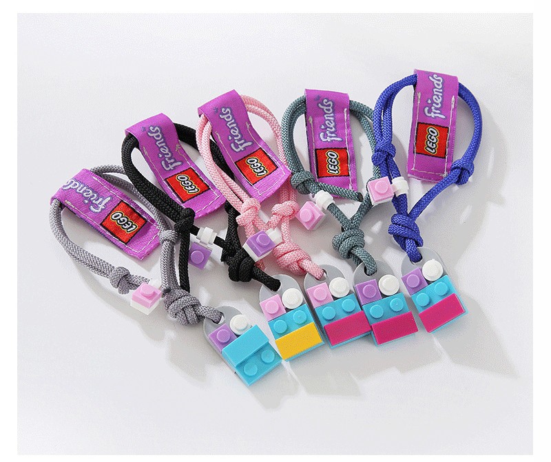 molc乐高friends好朋友积木手链情侣款一对送男女闺蜜朋友爱心蹦迪