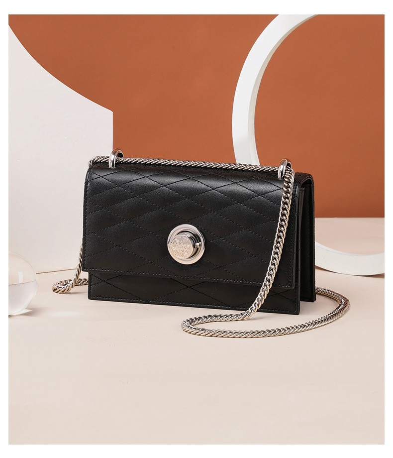 拉蒂奢品女士包包女包奢侈品单肩包新品真皮斜挎包链条小方包生日礼物