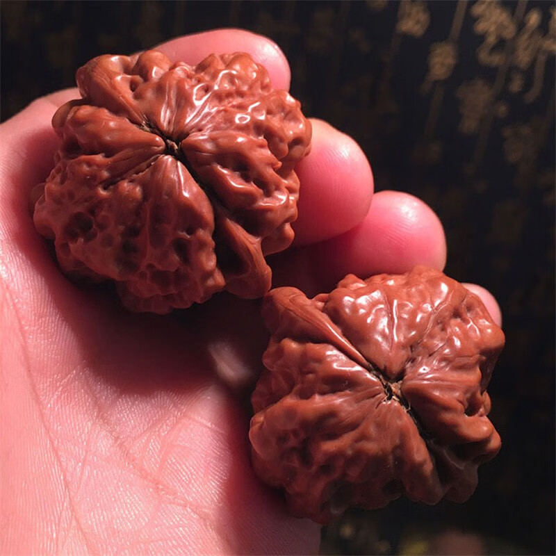 集祥阁 精品古玩手盘核桃文玩核桃云铁赤脚金蟾蛤蟆头手把件男士手玩