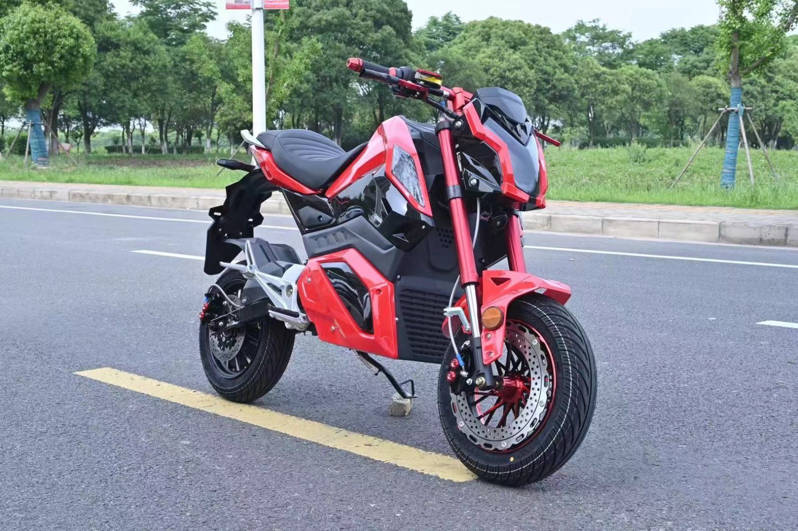 小猴子z6电摩m5小怪兽电瓶车中置电动车改装款成人酷车全部碟刹 蓝色