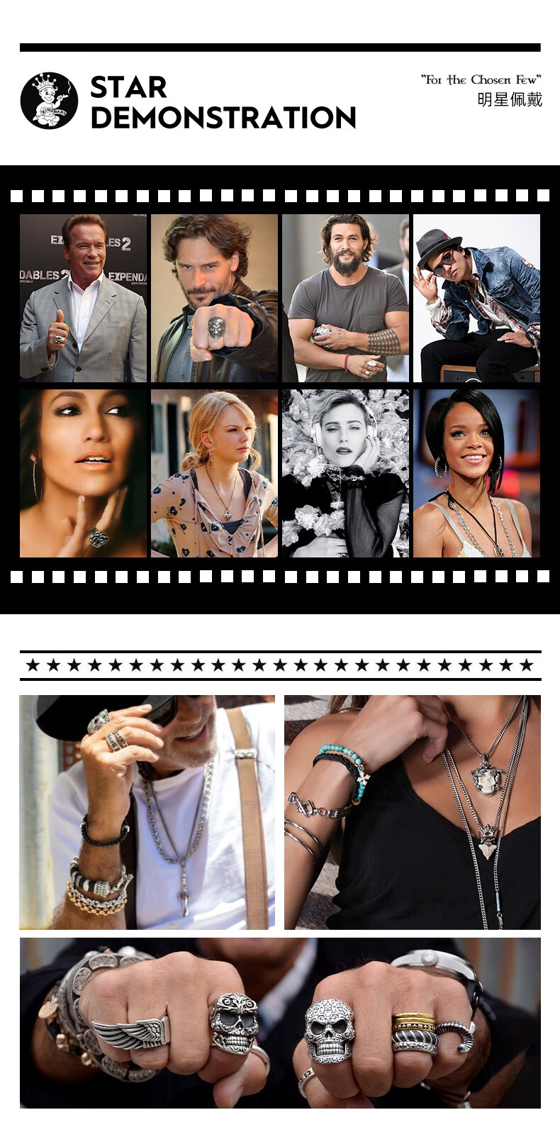 十字吊坠戒指 q20-9204 时尚饰品 情侣女戒 欧美嘻哈潮流风 55号(指围