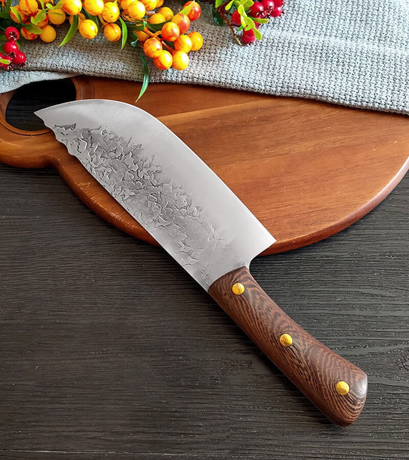 采岑 不锈锰钢厨房斩切两用刀猪肉分割刀屠宰专用刀具手工锻打家用