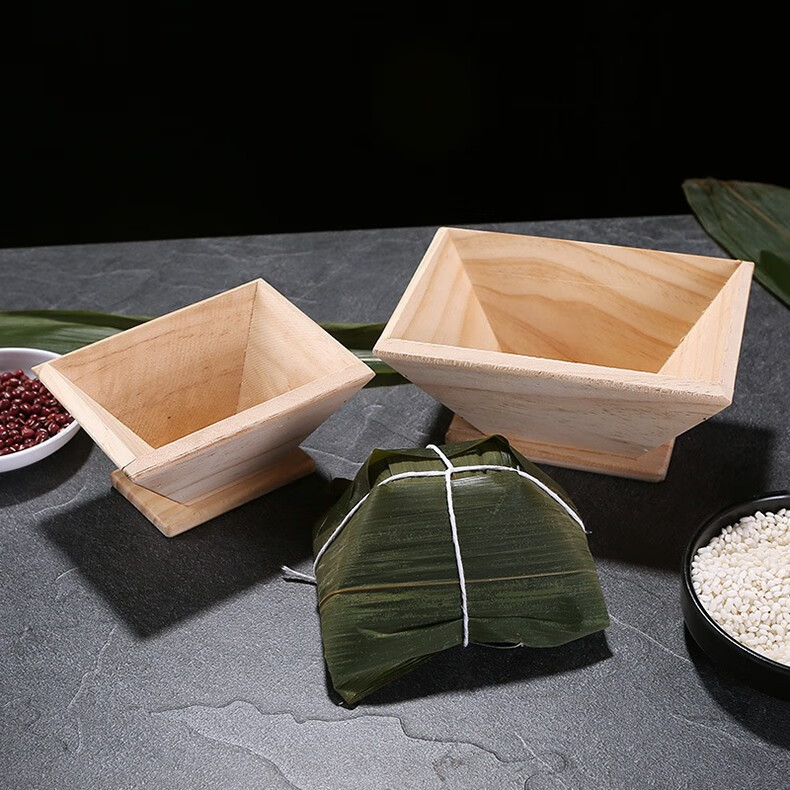 纳丽雅实木包粽子模具厨房小工具家用商用端午三角形大粽多款粽子模具