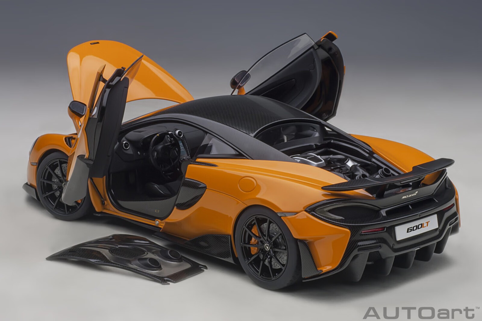 奥拓1/18 迈凯伦mclaren 600lt 跑车模型 车门全开汽车模型车模收藏