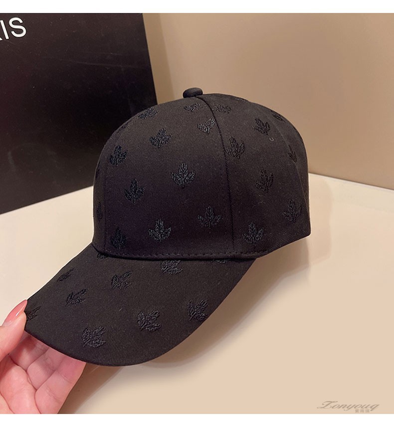 zonyouq品牌帽子女夏刺绣树叶小众休闲棒球帽时尚潮流遮阳鸭舌帽男女