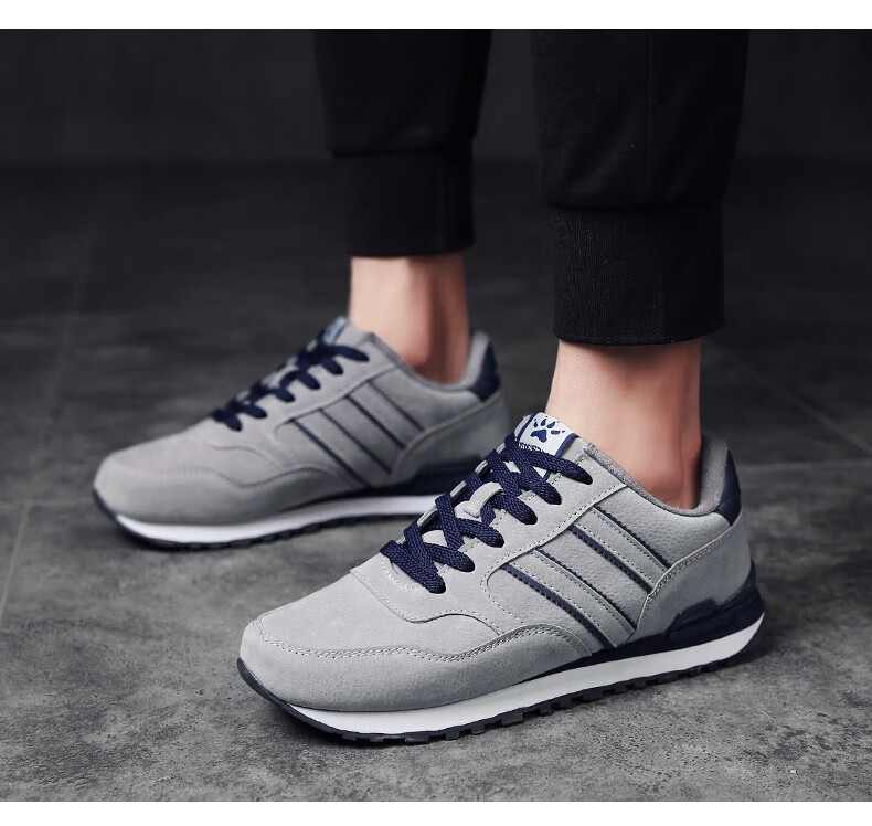 奇策男鞋运动鞋防滑耐磨休闲鞋阿甘鞋子男户外跑步鞋时尚保暖加绒棉鞋