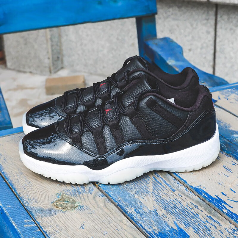 nike耐克 air jordan 11 low aj11黑色大魔王复古篮球鞋av2187-001 av