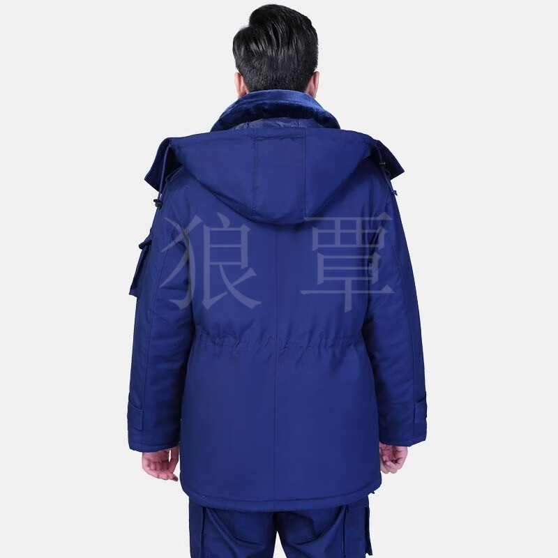大衣冬季火焰蓝作训大衣消防救援训练服冬装军大棉衣加厚防寒保暖棉服