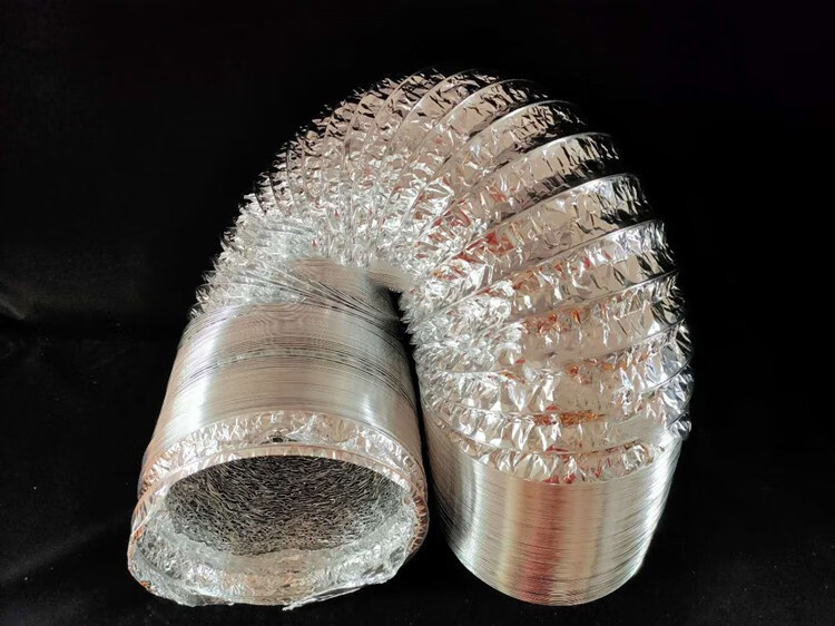 双层排烟管软管风机排风管100/150/180/200/250/300mm厚铝箔管 直径