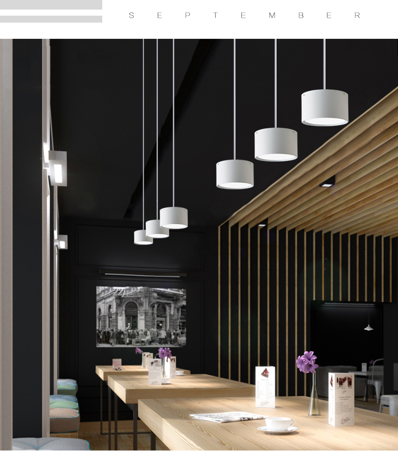 唯品美led明装筒灯商场超市过道灯黑色圆形桶灯吸顶式免开孔玄关筒灯