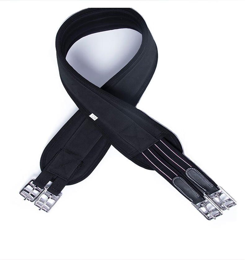 马术马肚带综合鞍配件马肚带英式肚带马具用品马匹装备黑色130长