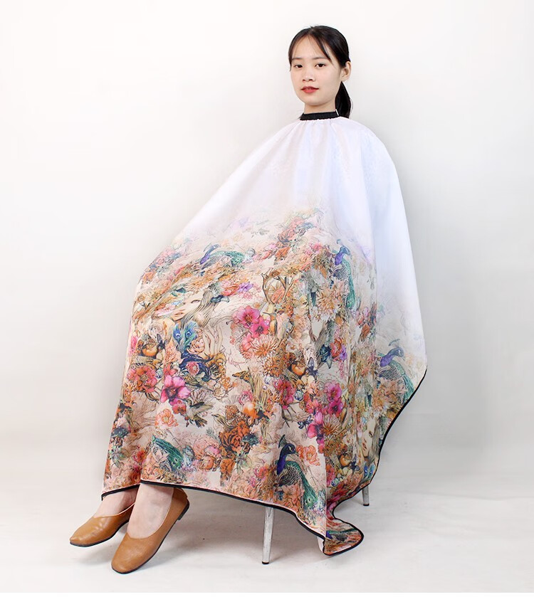 倩绒霆理发围布剪发不沾发美发店围布潮高档发廊专用工具灰色通用