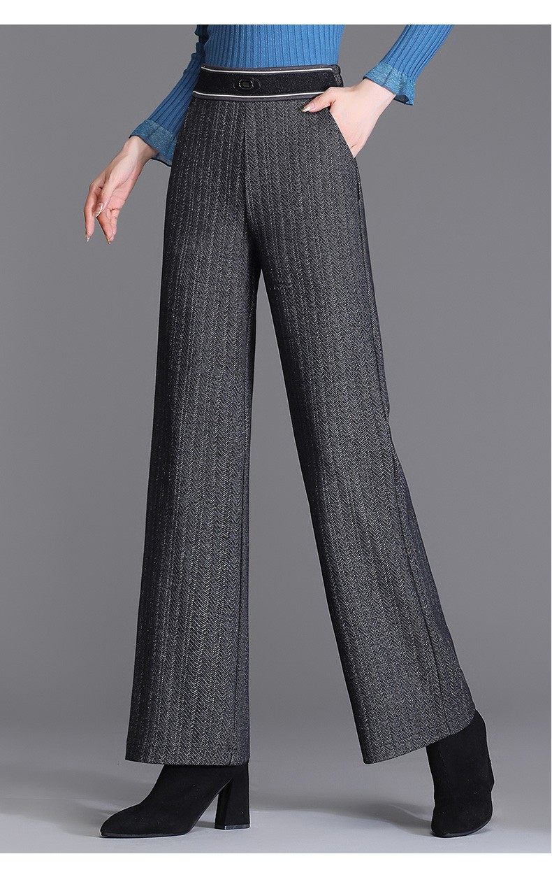 称美中老年女装秋装高腰阔腿裤405060岁新款中年妈妈春秋季裤子时尚大