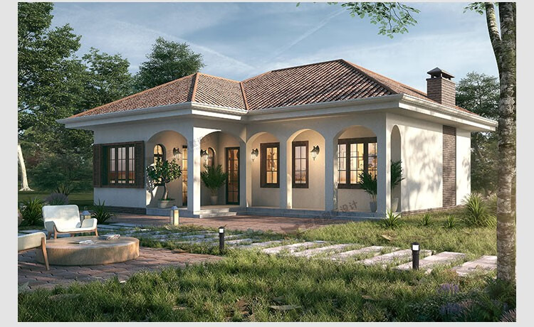 图纸农村自建房乡村网红小洋房宅基地全套真房效果图房子施工图b1021