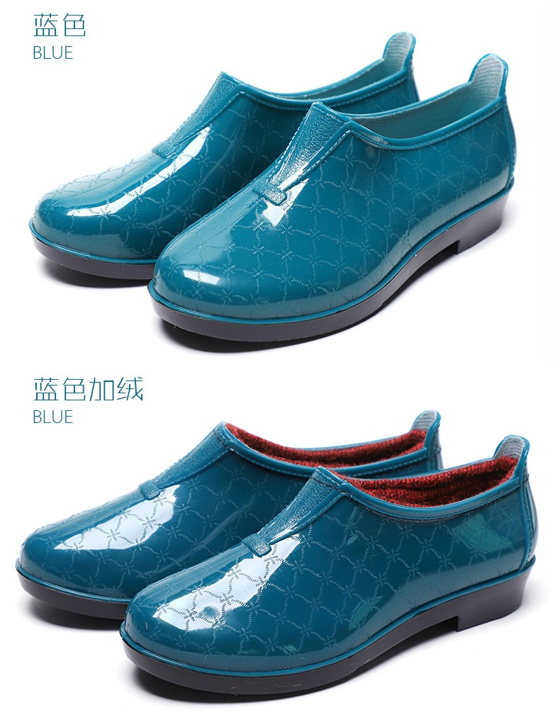 回力雨鞋女士元宝低帮水鞋浅口外穿雨靴胶鞋防滑水靴懒人套鞋厨房