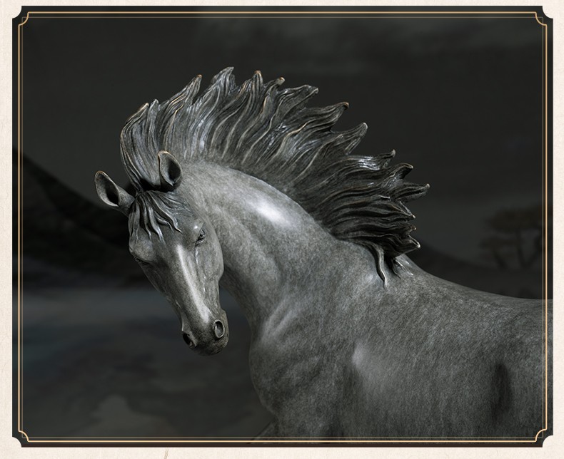 铜师傅 全铜摆件《大青马》家居饰品 铜工艺品马 礼品 办公桌玄关柜