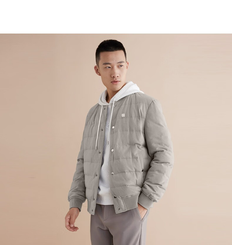 威可多vicutu羽绒服男时尚双面穿鹅绒百搭休闲修身冬季羽绒衣vrs2