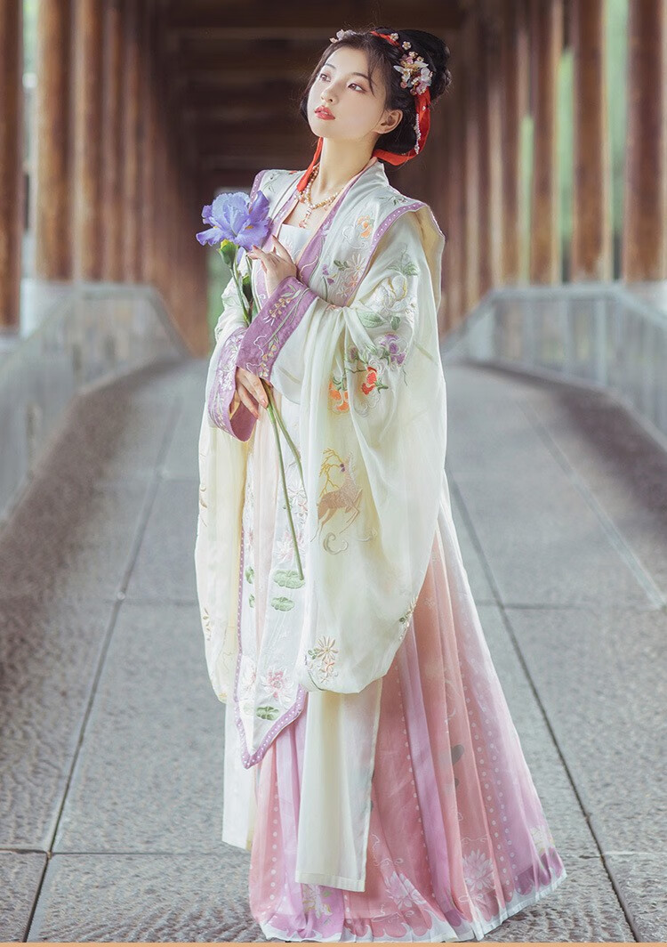 忆念小仙原创汉服女装古装改良唐装古风中国风明制方领齐腰襦裙大袖衫