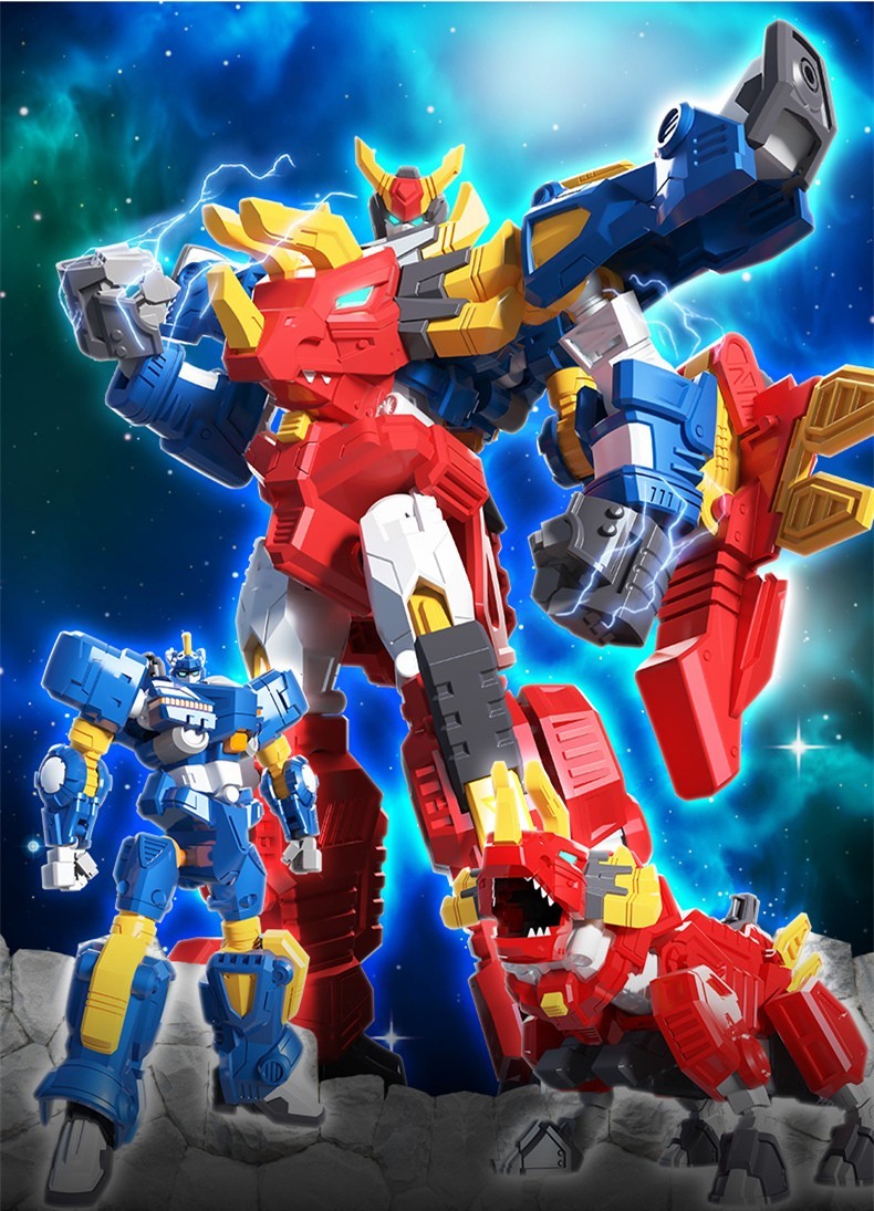 变形机甲金刚玩具展高迷你特工队儿童男孩超兽王3合体机器人生日礼物