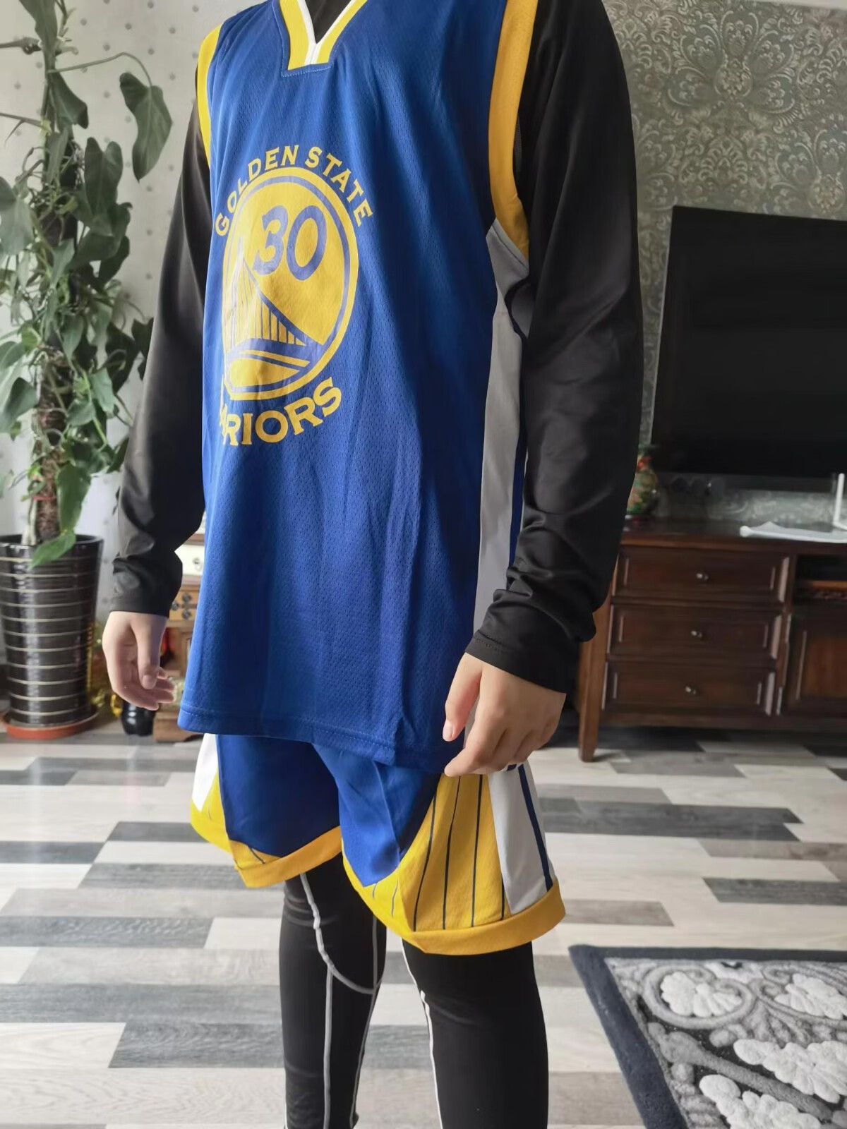 《库里球衣30号篮球服套装男一套女儿童定制汤普森速干训练队服夏季