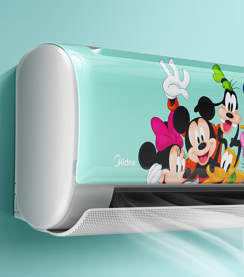 美的midea迪士尼联名款大1匹变频空调冷暖壁挂式儿童空调无风感语音