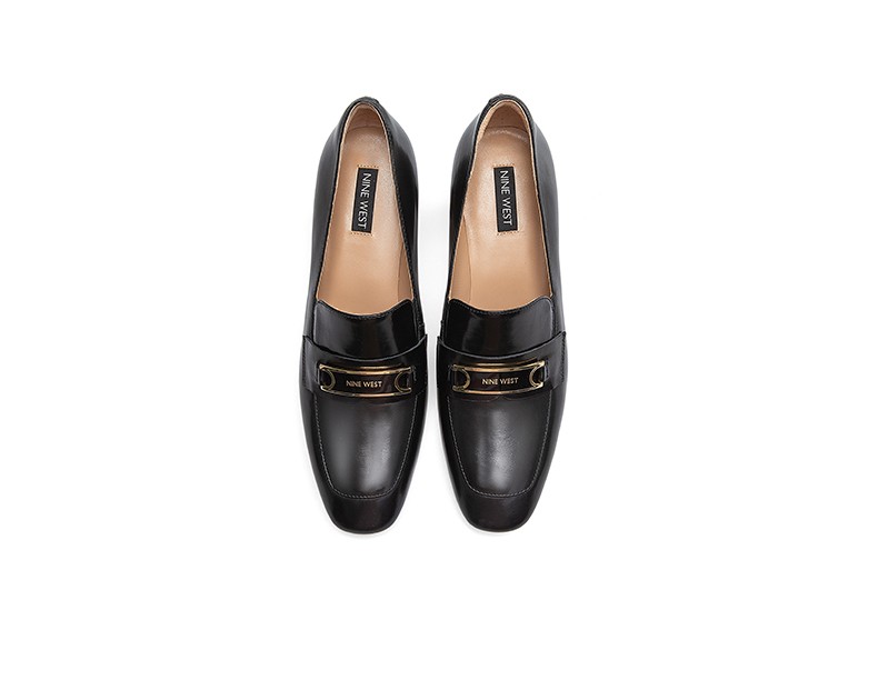 nine west/玖熙高跟单鞋秋2022新款通勤百搭方头粗跟鞋子女 绿色 39