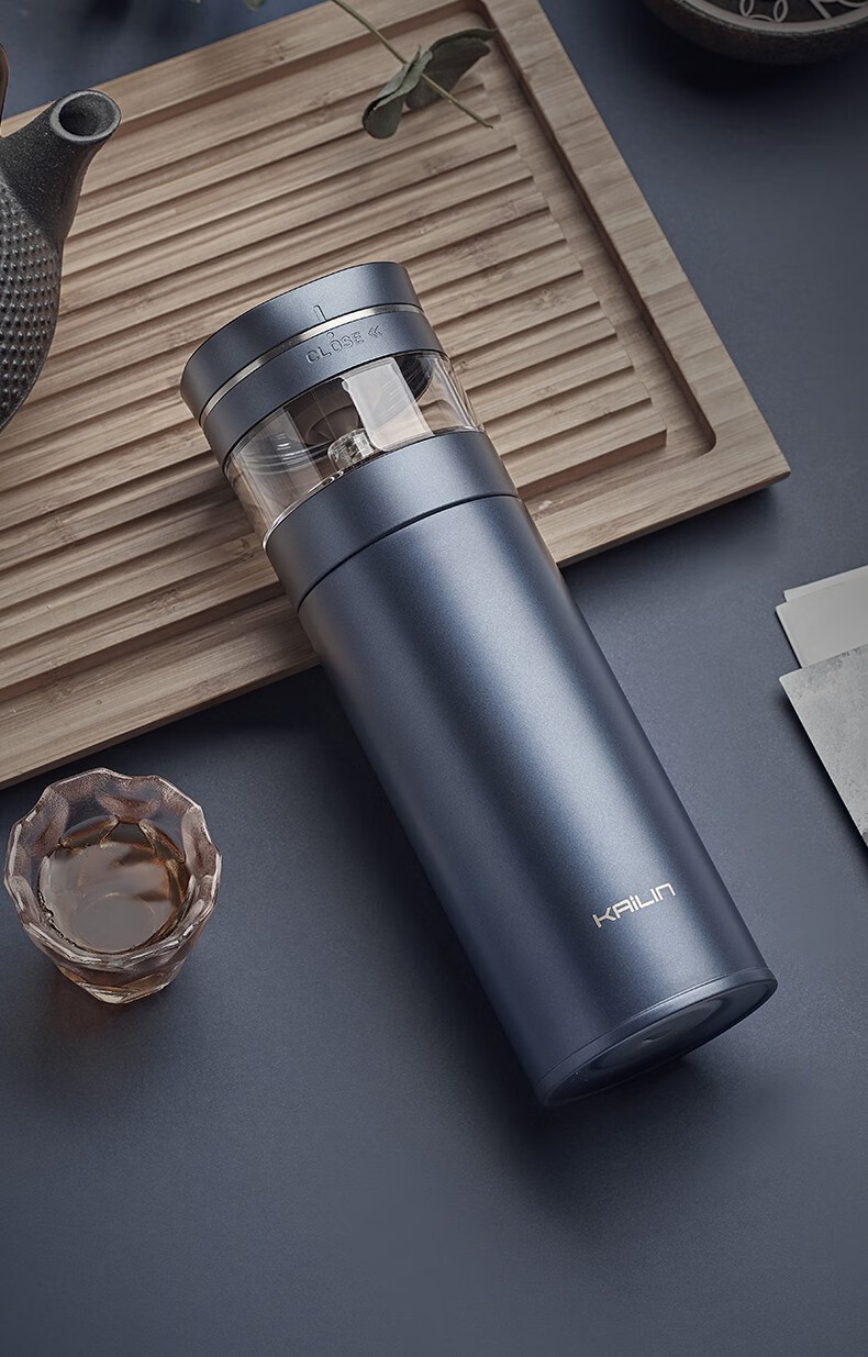 凯霖(kailin) 凯霖高档保温杯商务男士女士茶水分离泡茶杯316不锈钢