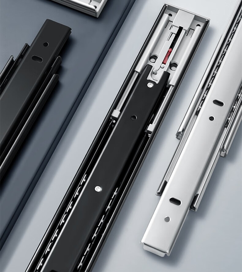 悍高(higold) 滑轨轨道三节抽屉导轨轻音反弹滑轨家用五金 按压反弹侧