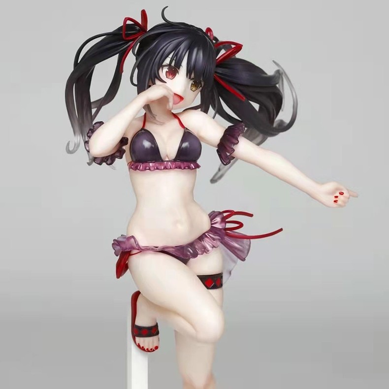 约会大作战手办时崎狂三旗袍跳舞猫耳猫娘夜刀神十香动漫卡通周边创意