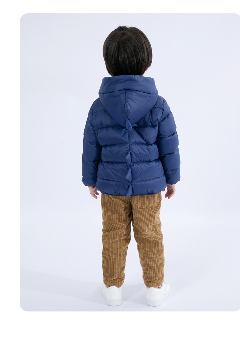 齐齐熊宝宝羽绒服鹅绒小童衣服秋冬新款男童冬装儿童外套潮红色130cm