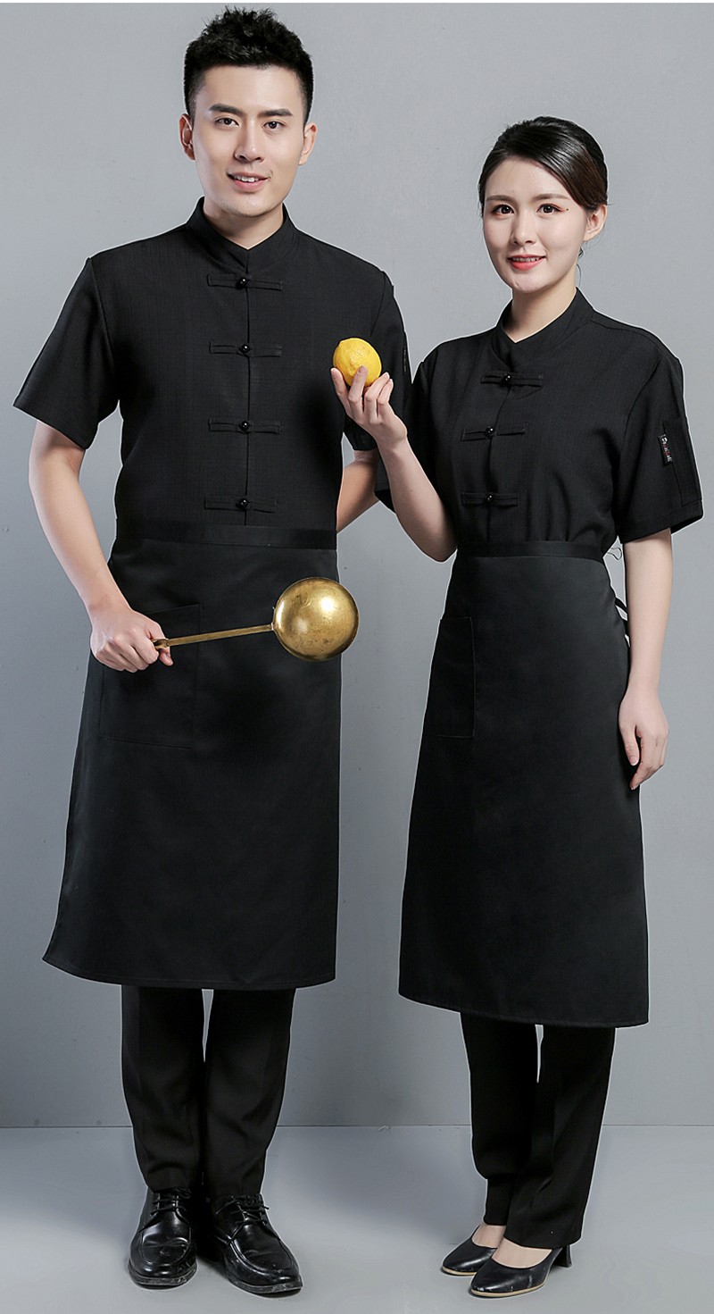宁爵ningjue中式厨师工作服长袖秋冬季厚款男长袖中国风男厨房服装