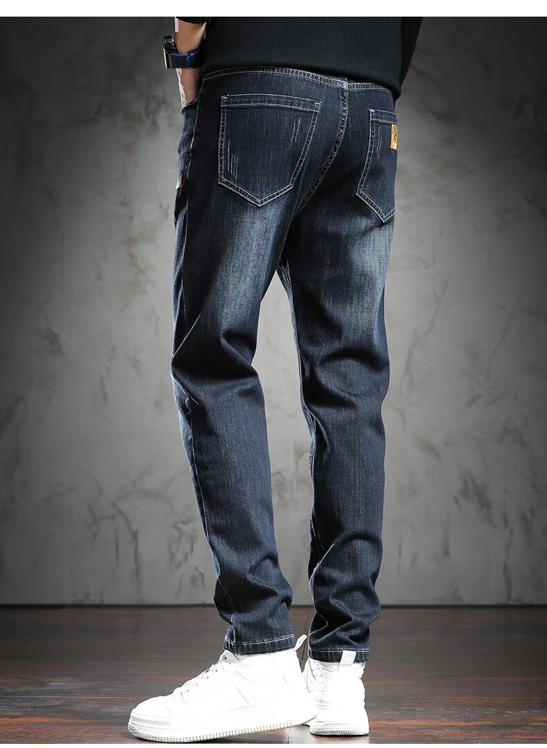 leecooper牛仔裤男春秋季新款休闲潮牌直筒裤子男个性潮流修身裤青年