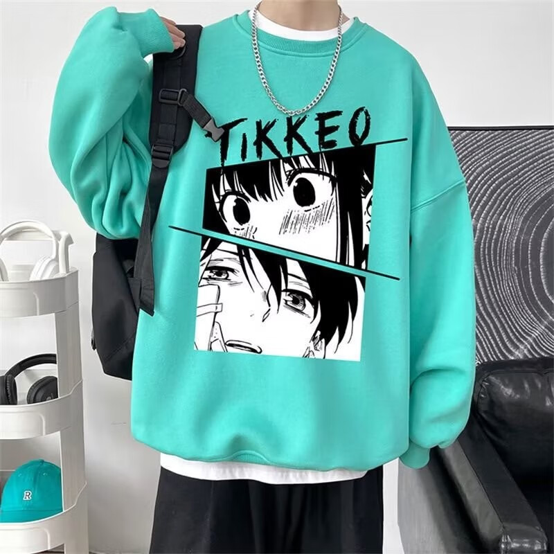 速司汀(susiting) 日系二次元长袖卫衣秋季男生卡通动漫慵懒风情侣