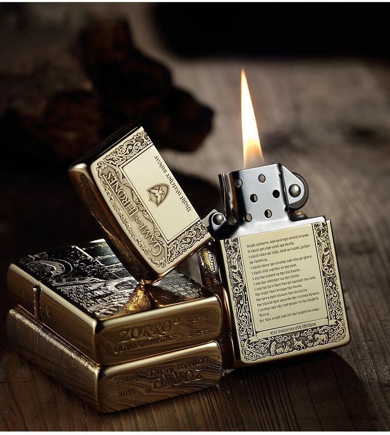 zorro佐罗正品煤油纯铜打火机防风个性创意复古七夕情人节日生日礼物