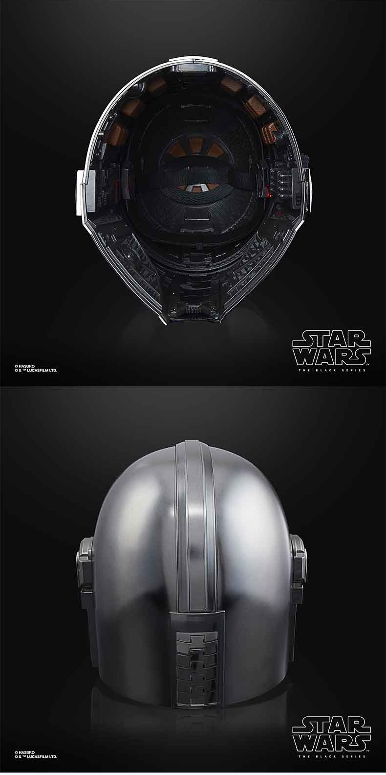 孩之宝hasbro现货星球大战黑色系列曼达洛人头盔收藏发光穿戴f0493