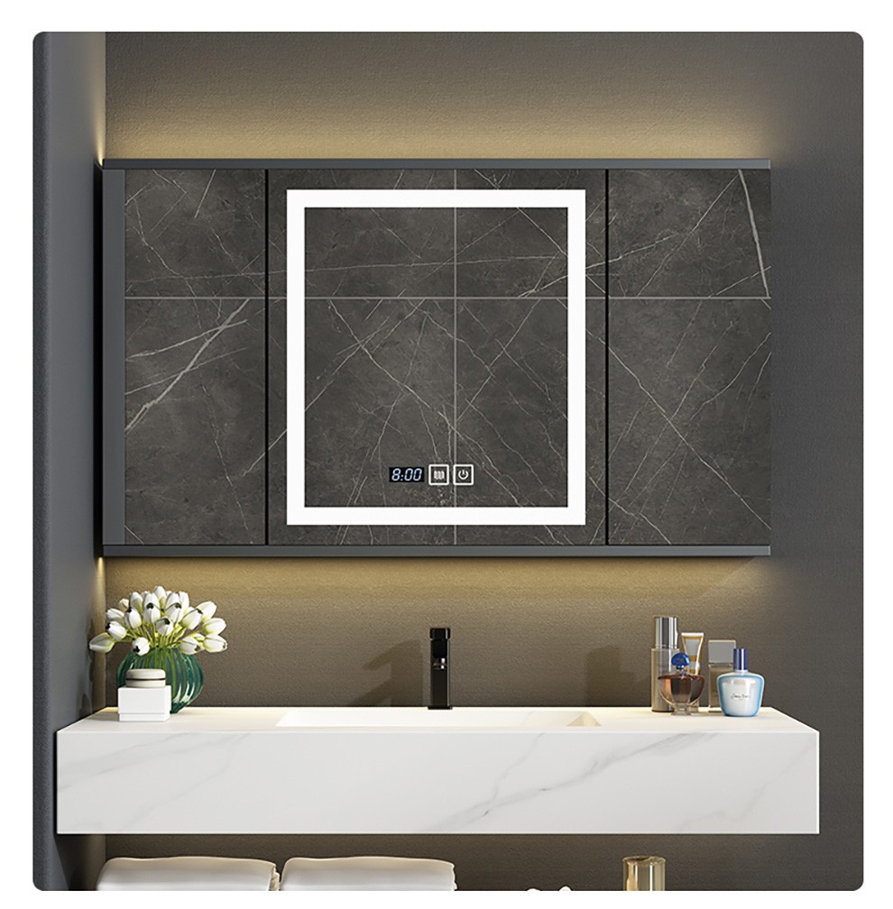 丽人轻奢智能隐藏式折叠风水镜柜浴室柜隐藏式镜箱卫生