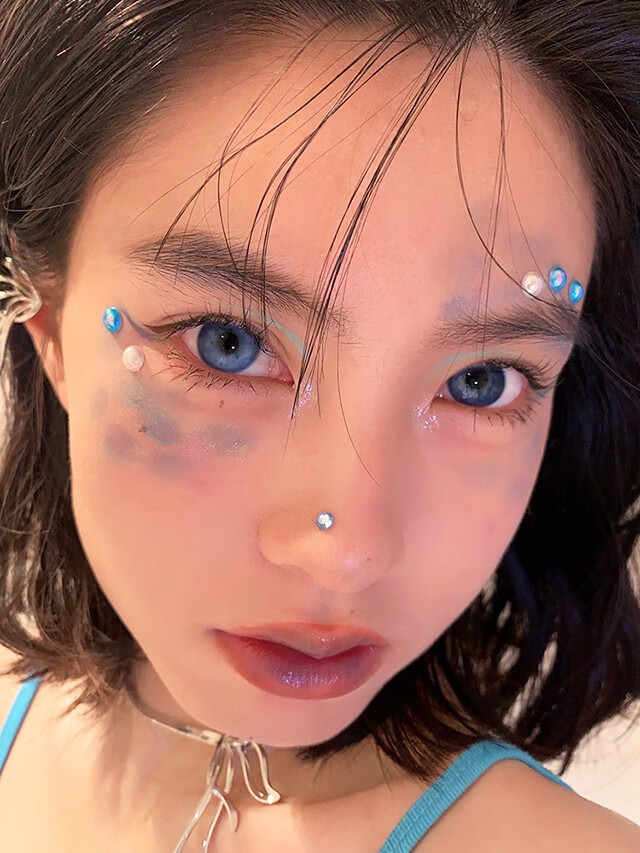 5mm大直径混血系列美瞳彩色隐形眼镜韩国进口icodi工厂2片 雾面鳄 550