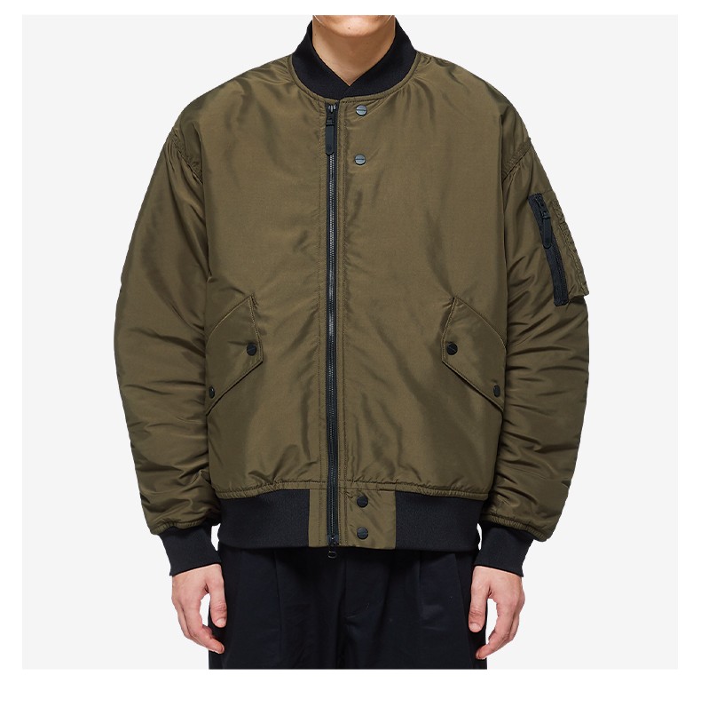 onitsuka tiger/鬼冢虎 潮流棉夹克 时尚保暖外套2181a536-001 黑色