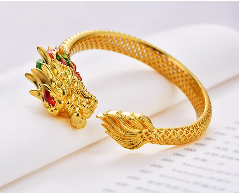 福喜顺 黄金手镯男士 足金999.