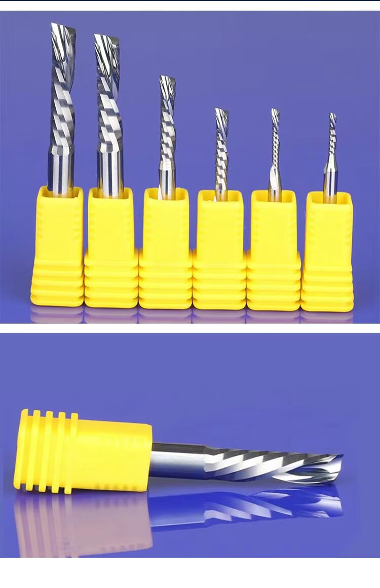 175单刃螺旋铣刀亚克力广告电脑数控雕刻机刀具pvc雕刻刀头进口单刃