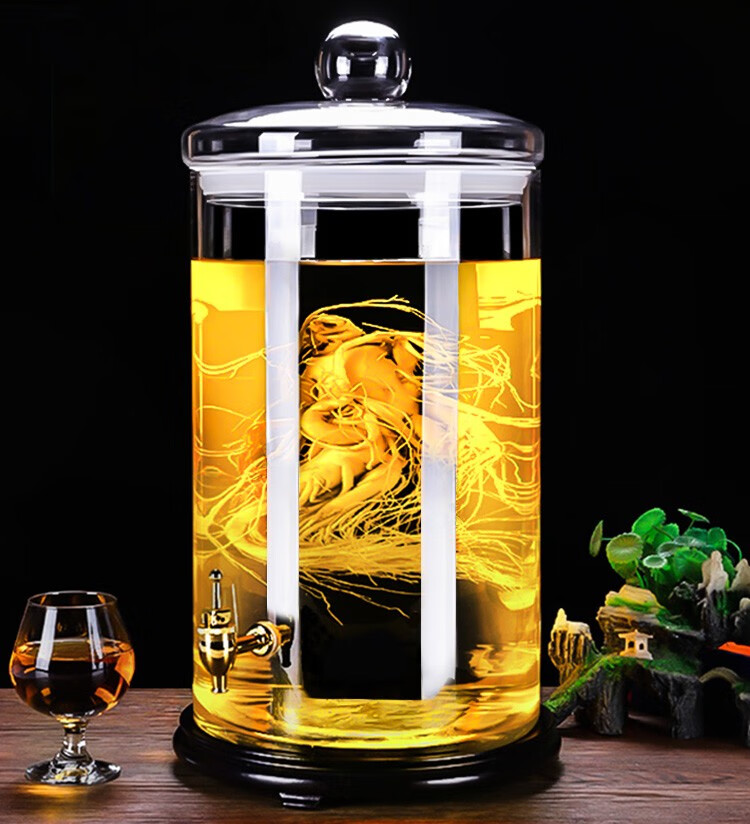 玻璃酒坛大容量100斤泡酒瓶带龙头药酒存酒罐高档酒缸酒桶装酒空酒瓶