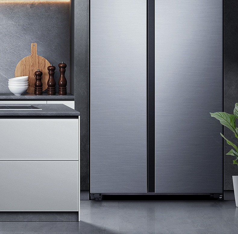 三星samsung655升大容量对开门冰箱风冷无霜金属面板智能变频净味除臭