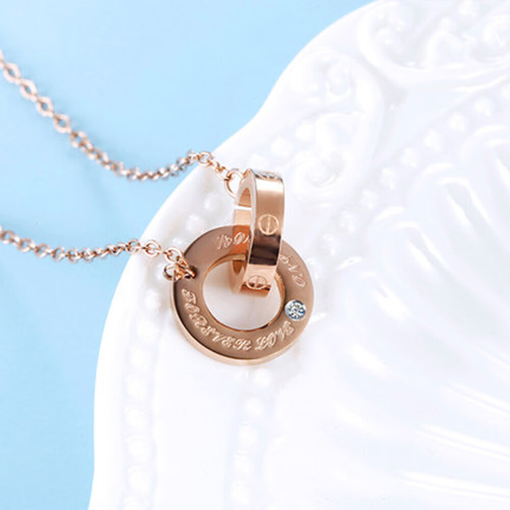 服装百货珂兰双环项链一条