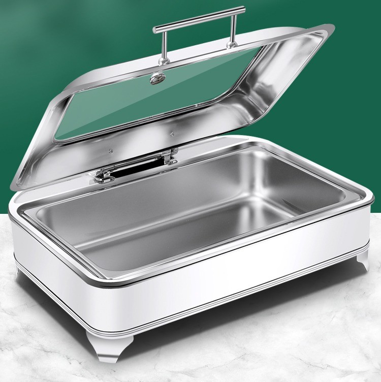 304不锈钢自助餐炉电加热可视自助餐炉 电热保温炉 酒店餐具液压布菲