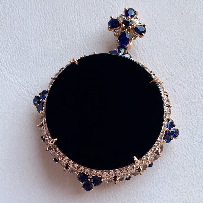 发源地老坑帝王绿底色墨翠蛋面吊坠手工雕刻翡翠玉佩玉石珠宝项链男女