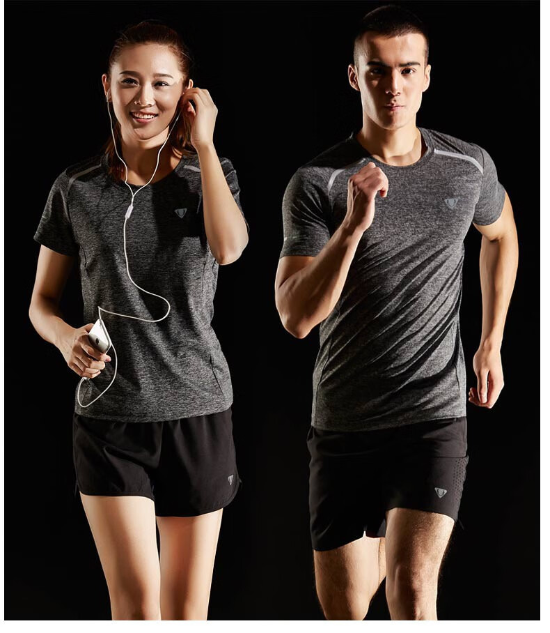 越伦 情侣运动套装男女跑步服健身服速干马拉松服足球篮球训练紧身衣