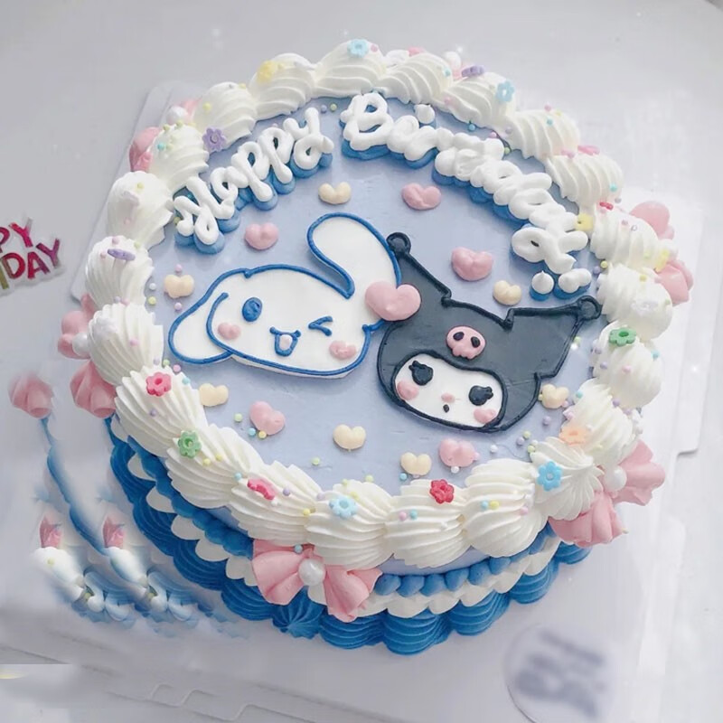 南茶郎 玉桂狗蛋糕网红复古可爱生日蛋糕创意定制 送女友闺蜜 儿童