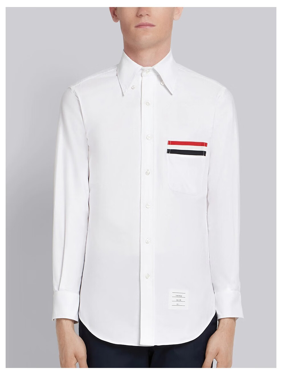 thombrowne汤姆布朗男装tb条纹装饰牛津棉布男士长袖衬衫mwl288a0